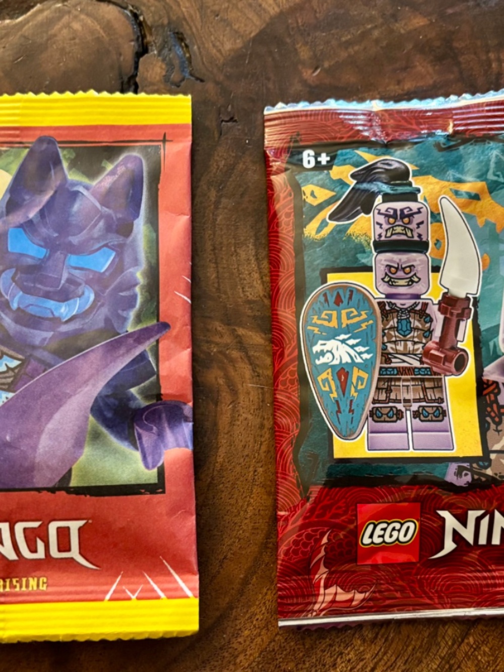 Bundle of TWO UNOPENED NINJAGO Minifigure polybags: Wolf MASK & POULERIK